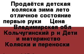 Продаётся детская коляска зима-лето отличное состояние первые руки. › Цена ­ 4 000 - Владимирская обл., Кольчугинский р-н Дети и материнство » Коляски и переноски   